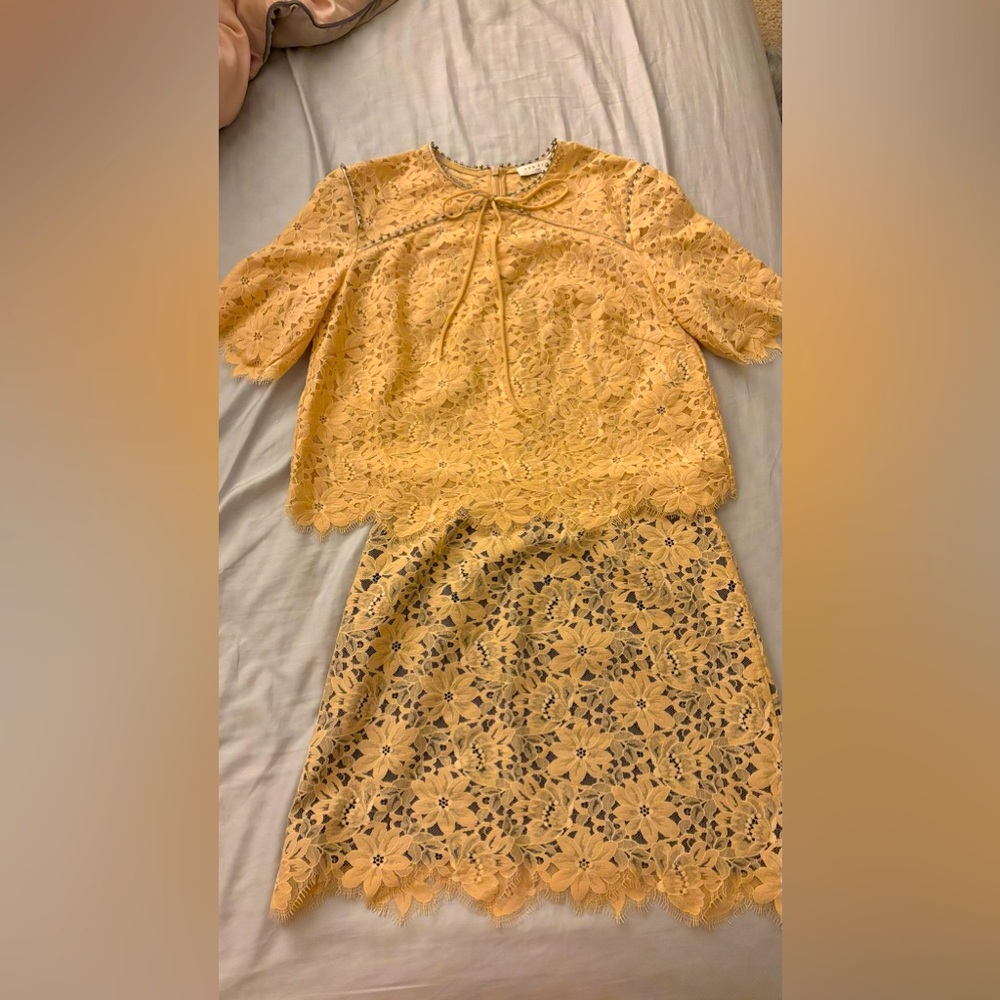 Sandro top and skirt